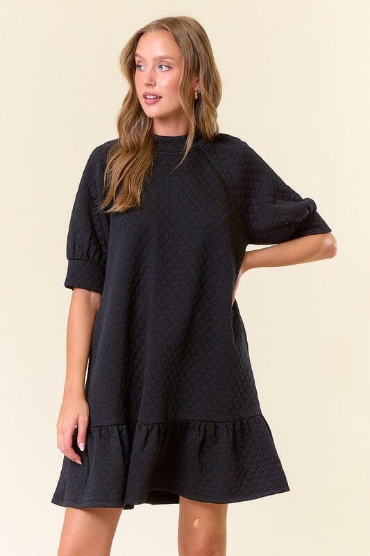 Textured Puff Sleeve Dress Doe & Rae 