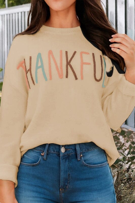 Thankful Embroidered Top Shewin 