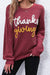 Thanksgiving Embroidered Sweater Kentce 