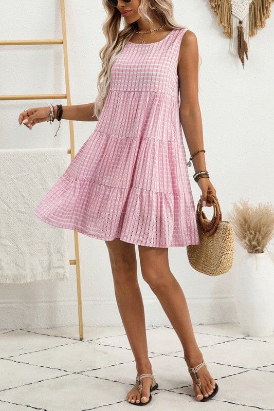 Tiered Gingham Dress Asia Direct 
