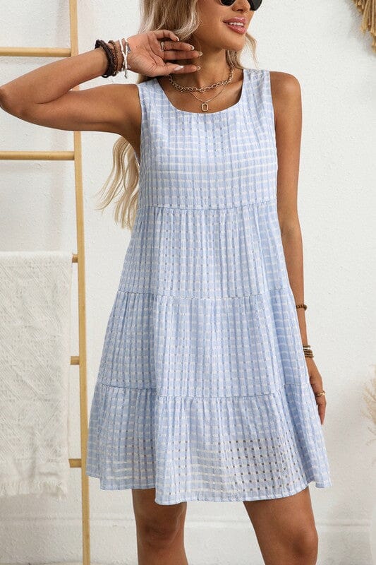 Tiered Gingham Dress Asia Direct 