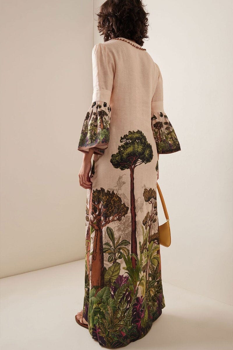 Tree Print Maxi Dress Mayah Overseas 