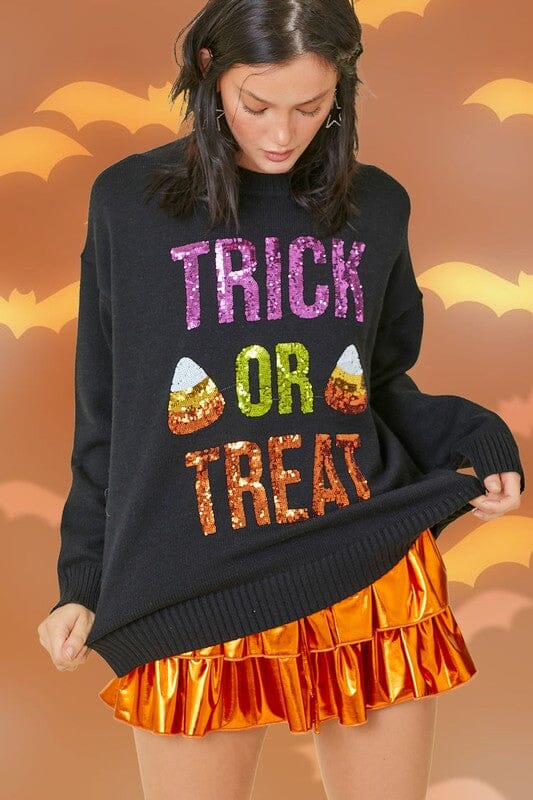 Trick or Treat Sparkle Sweater Main Strip 