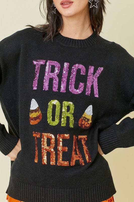 Trick or Treat Sparkle Sweater Main Strip 