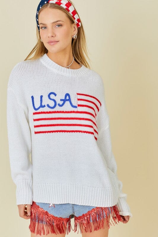 USA Crochet Sweater Main Strip 