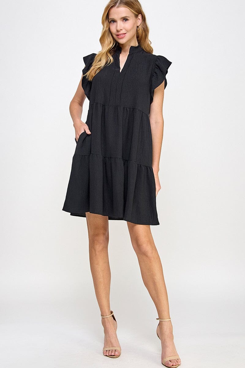 V Neck Flowy Midi 2 hearts 