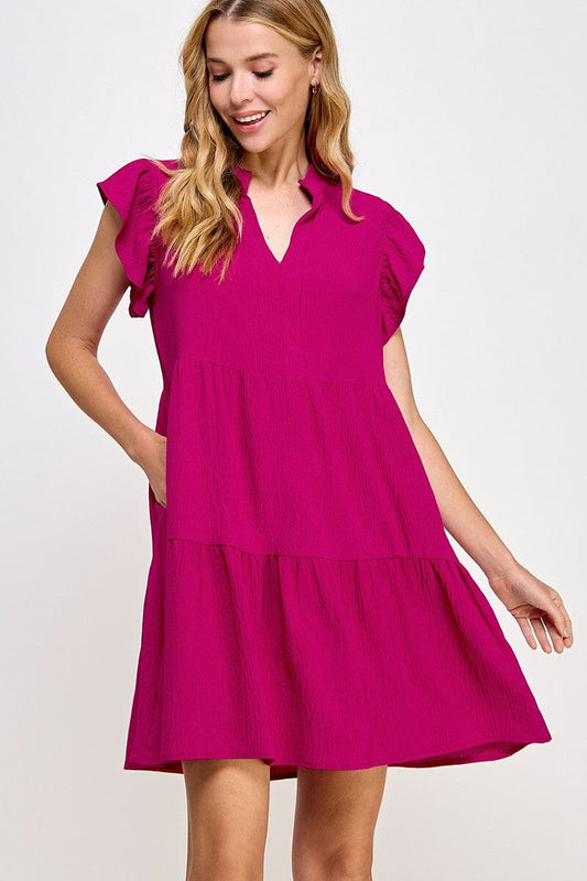 V Neck Flowy Midi 2 hearts 