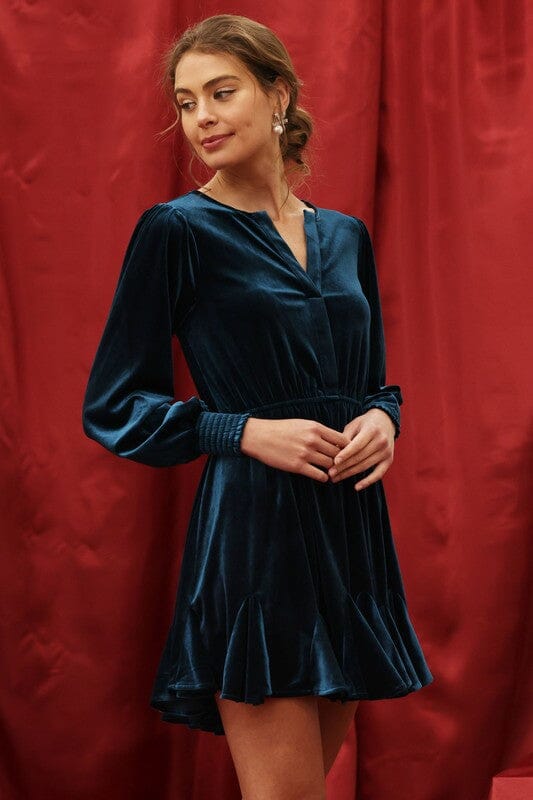 Velvet Flounce Skirt Dress – SNAP-Something New And Pretty