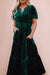 Velvet Split Neck Maxi Shewin 