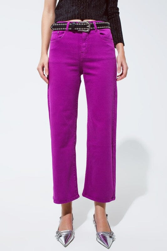 Violet Cropped Wide Leg Jeans Q2 