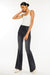 Washed Black High Rise Flare Jeans Kancan 