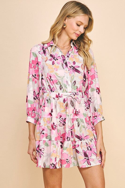 Watercolor Iris Dress Pinch 