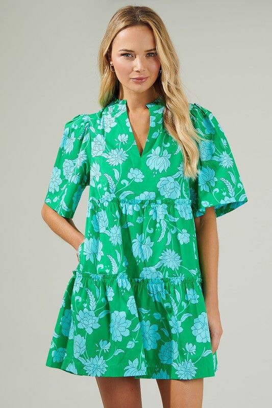 Waterlily Split Neck Dress Sugarlips 