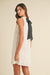 White Sequin Black Bow Back Dress Mable 