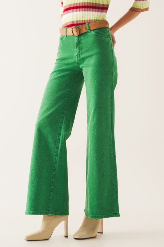 Wide Leg Green Jeans Q2 