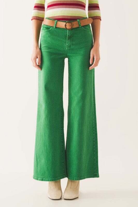 Wide Leg Green Jeans Q2 