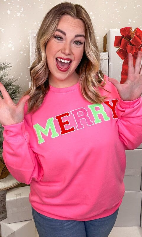 YOUTH - Pink Merry Patch Sweatshirt Tees2urdoor 