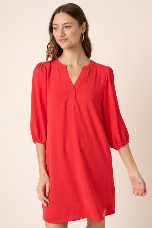 3/4 Airflow Puff Sleeve Dress Mittoshop 