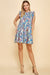 Abstract Print Flutter Sleeve Dress TCEC 