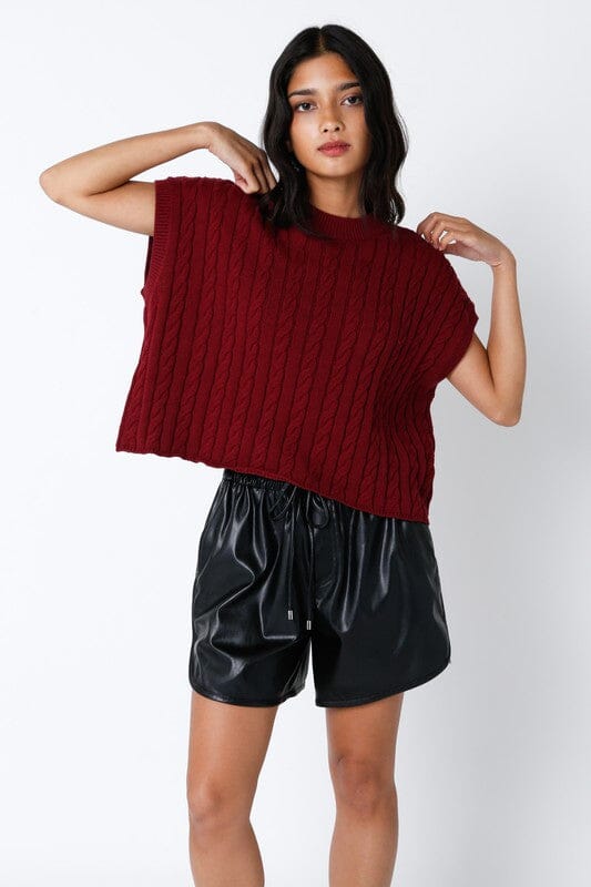 Alina Short Sleeve Sweater Olivaceous 