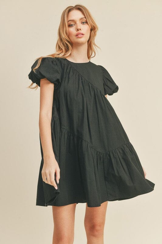 Asymmetric Babydoll Dress SNAP-Something New And Pretty Asymmetric Babydoll Dress SNAP-Something New And Pretty