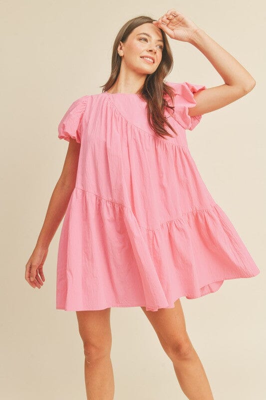 Asymmetric Babydoll Dress SNAP-Something New And Pretty Asymmetric Babydoll Dress SNAP-Something New And Pretty