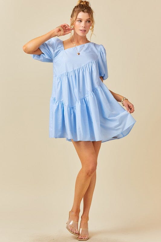 Asymmetric Neckline Dress day + moon 