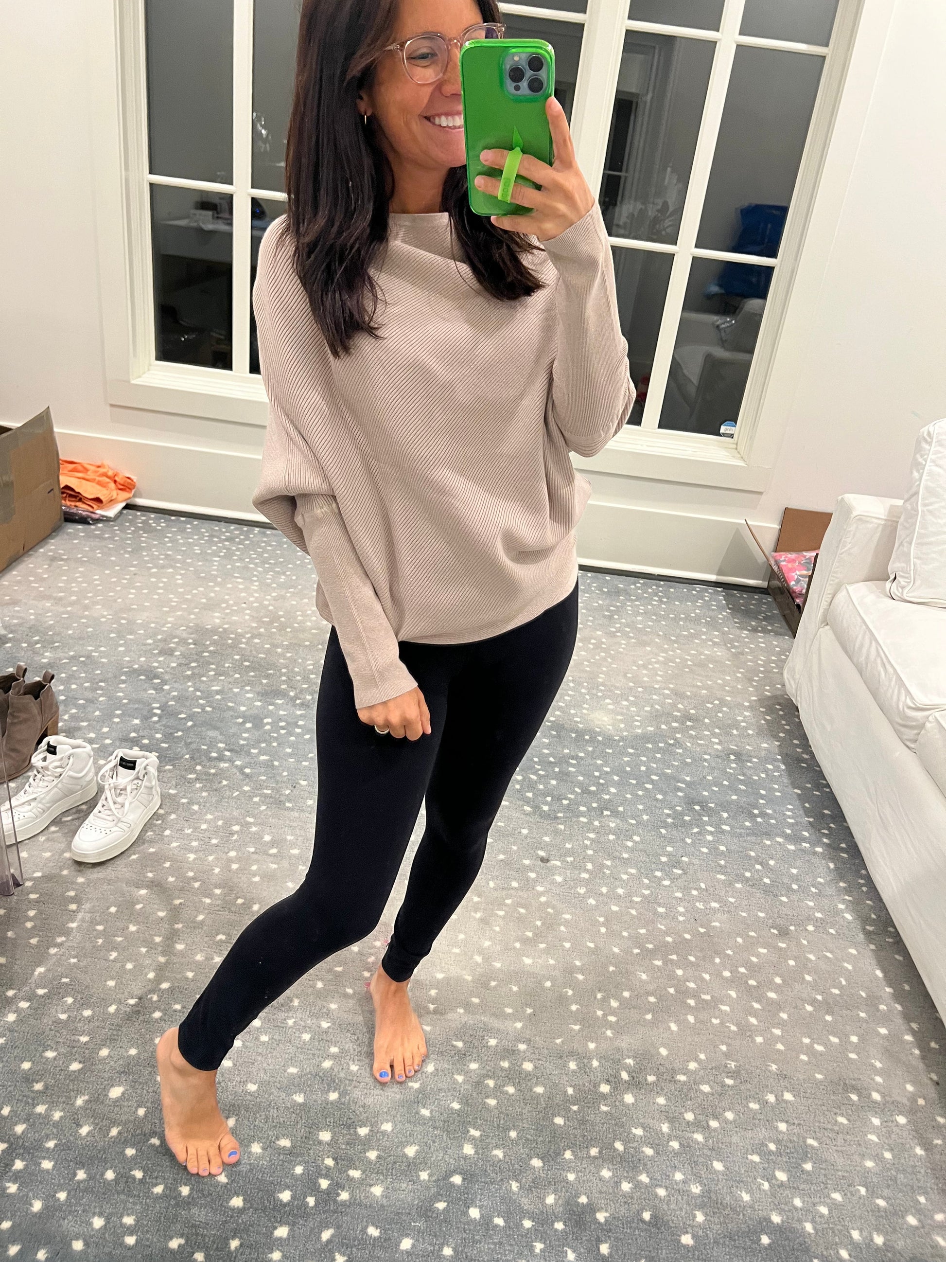 Asymmetrical Dress/Sweater Olivaceous 