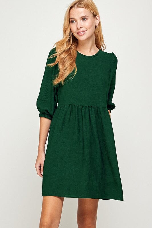 Babydoll 3/4 Balloon Sleeve Dress 2 hearts 