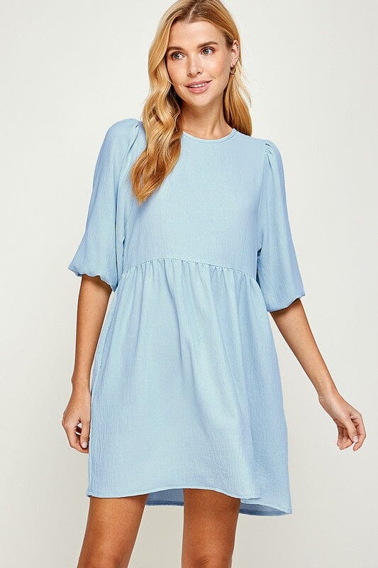 Babydoll 3/4 Balloon Sleeve Dress 2 hearts 