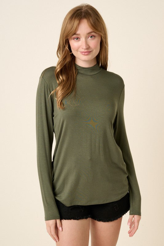 Bamboo Mock Neck Top Mittoshop 