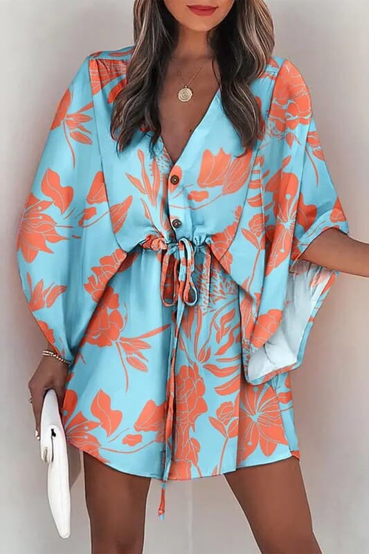 Batwing Floral Dress Youmi 