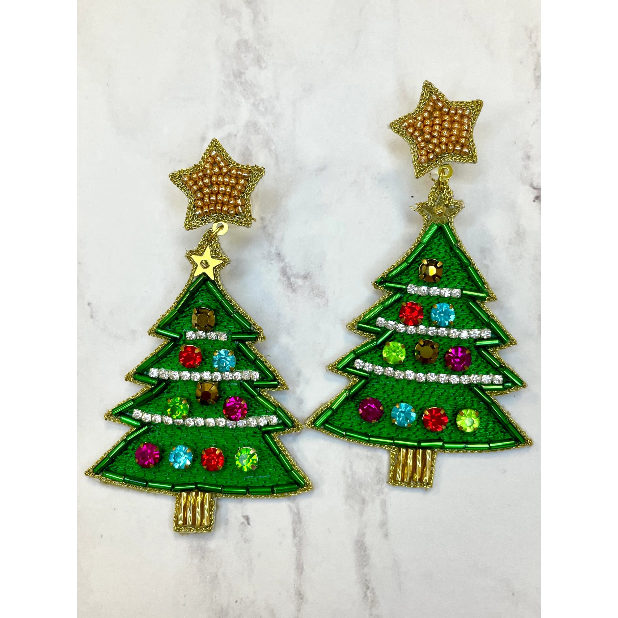 Beaded Christmas Earrings Louie Love 