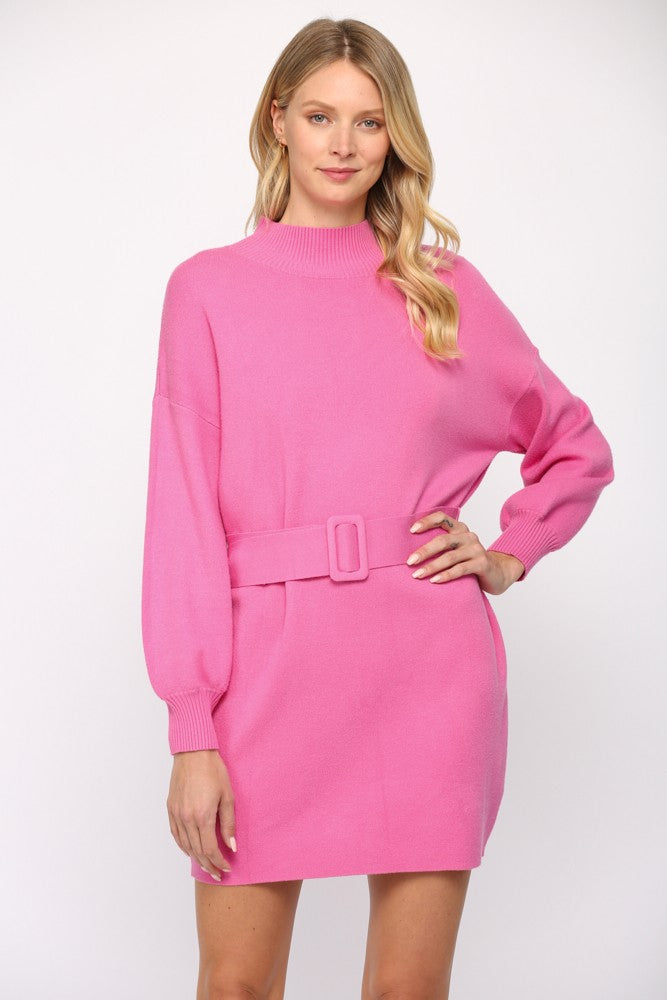 Belted Sweater Dress Fate 