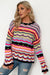 Black and Pink Woven Sweater Esley 