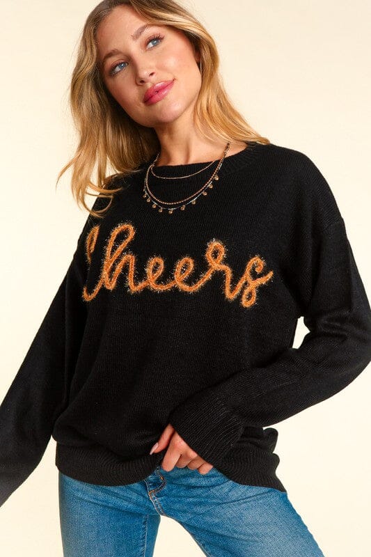 Black Cheers Tinsel Sweater Haptics 