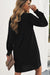 Black LS V-Neck Shift Dress Kentce 