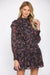 Black Paisley Mock Neck Dress Fate 