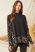 Black/Tan Leopard Poncho entro 