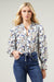 Blanche Floral Russo Pleated Long Sleeve Blouse Sugarlips 