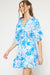 Blue and White Dolman Sleeve Dress entro 