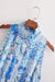 Blue Patchwork Printed Sleeveless Dress Sundayup 