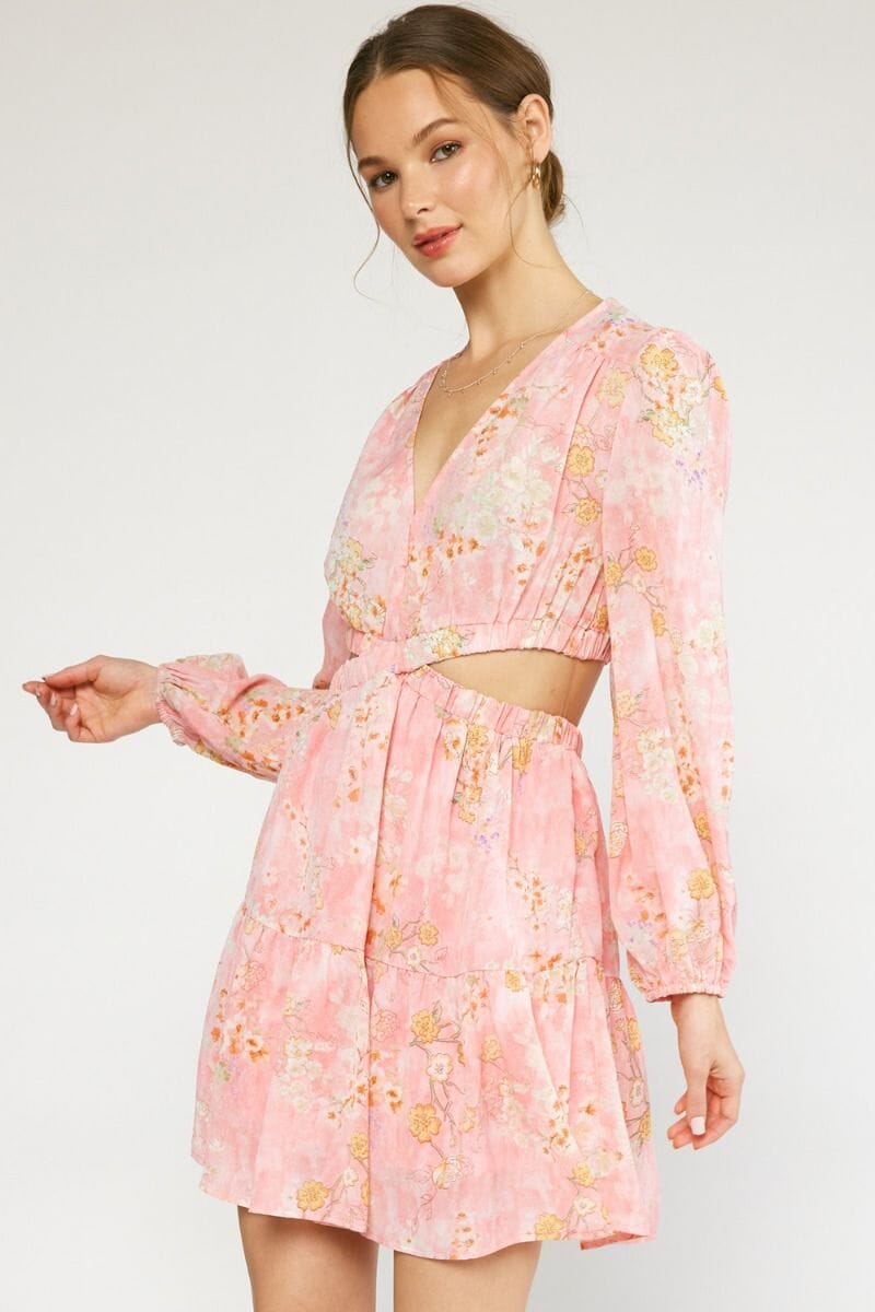 Blush Floral Cut-Out Dress entro 