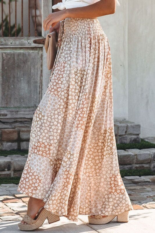 Boho floral maxi skirt best sale