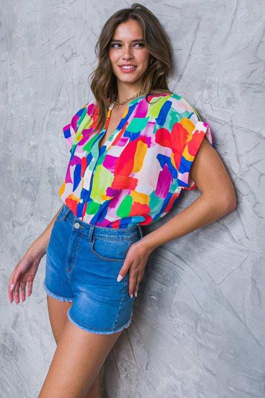 Bright Abstract Paint Top Flying tomato 