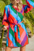 Bright Geometric Print Pleated Dress Shewin 