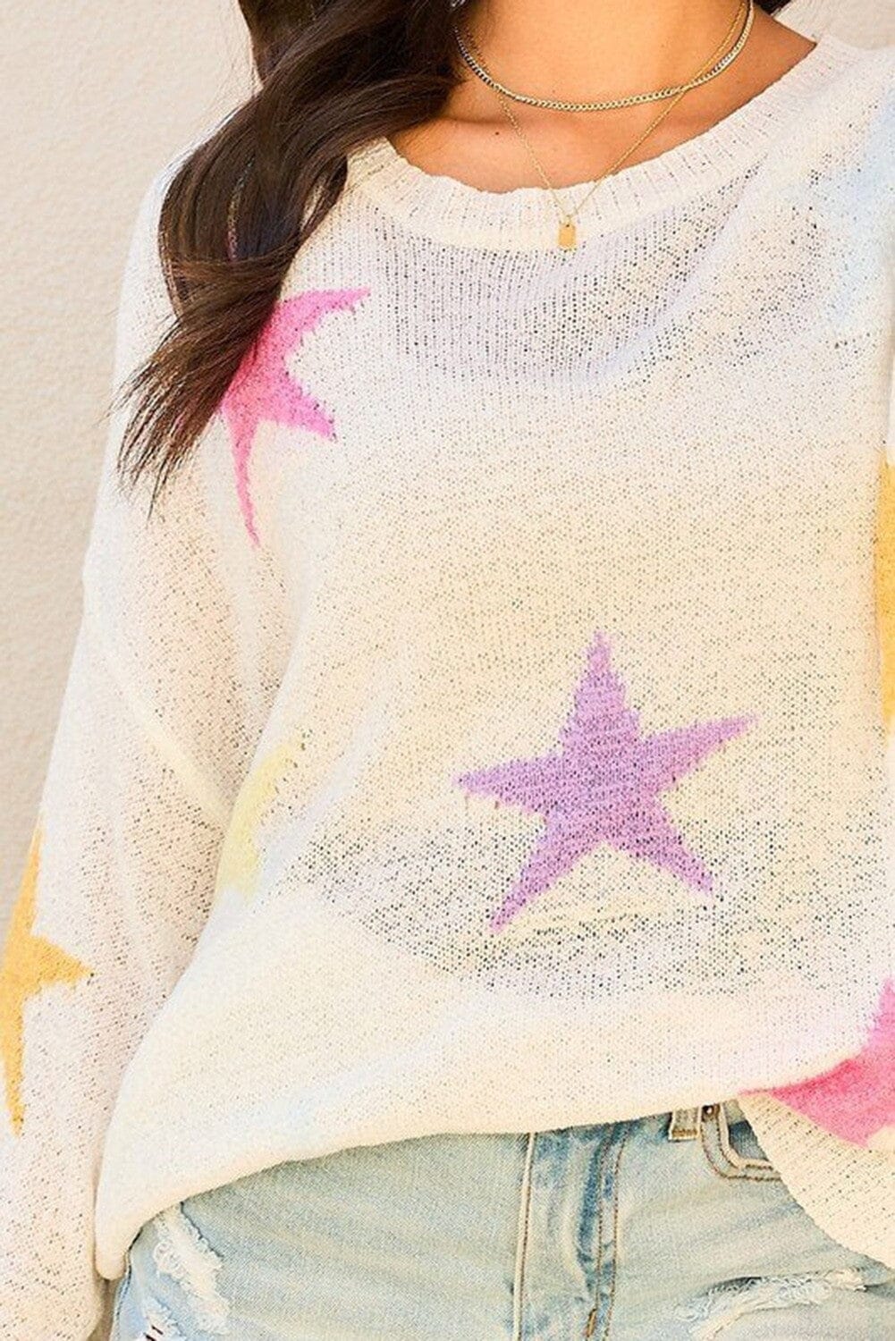 Bright Star Pattern Sweater Youmi 