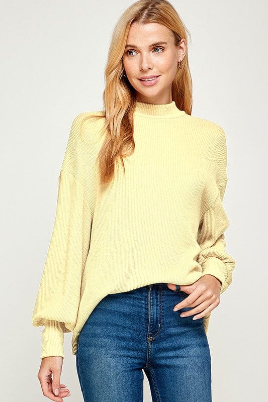 Brushed Rib Knit Top New Colors 2 hearts 
