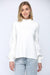 Bubble Sleeve Mock Neck Sweater Top Fate 