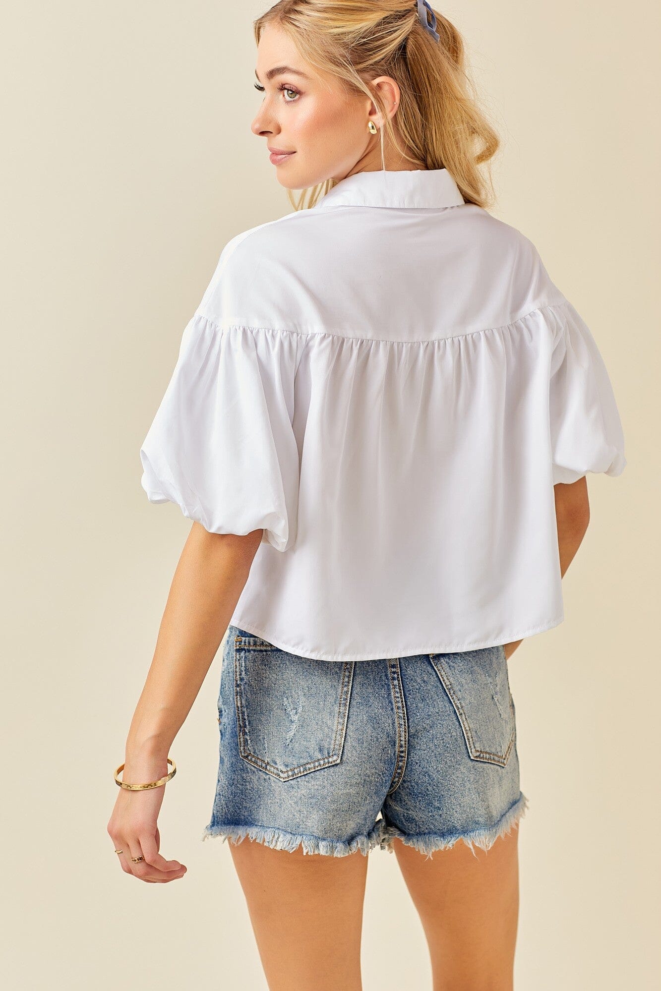 Button Button Sleeve Top day + moon 